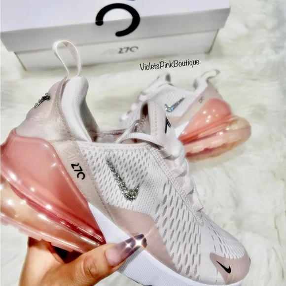 Swarovski Nike Air Max 270 Women's Custom blush Nike Sneakers